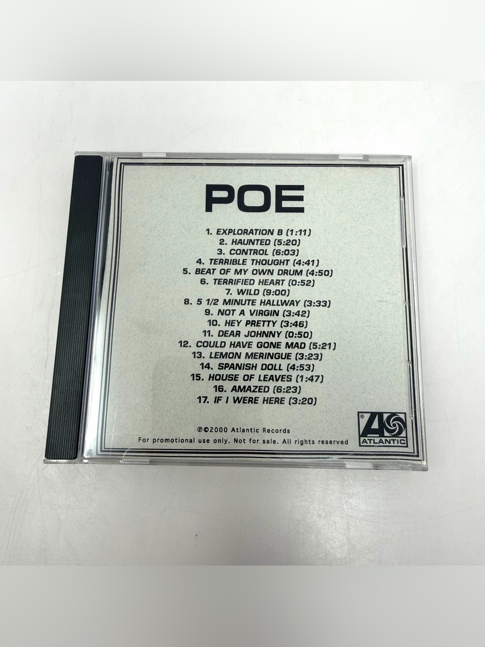 Poe Advanced Cd Promotional Unreleased 2000 Atlantic Records Rare Downtempo